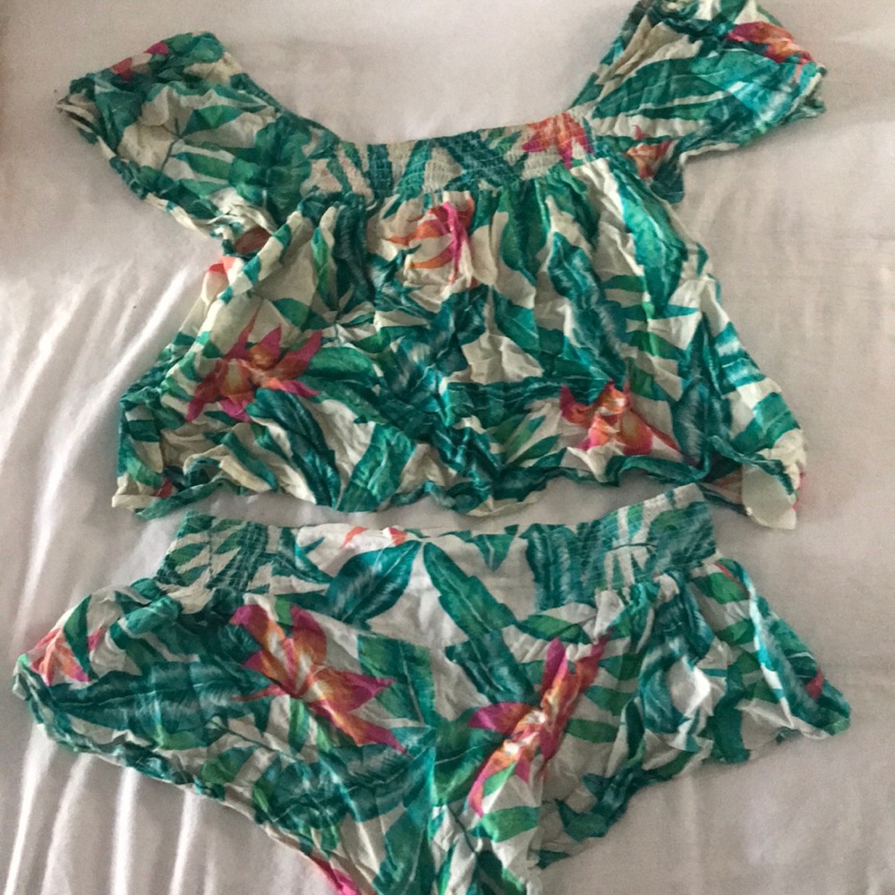 Floral beach cover up